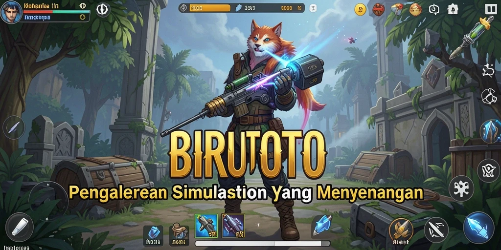 Screenshot gameplay BIRUTOTO menampilkan simulasi seru dan menarik.
