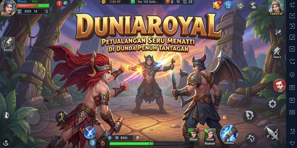 Screenshot dari gameplay yang mendebarkan di DUNIAROYAL.