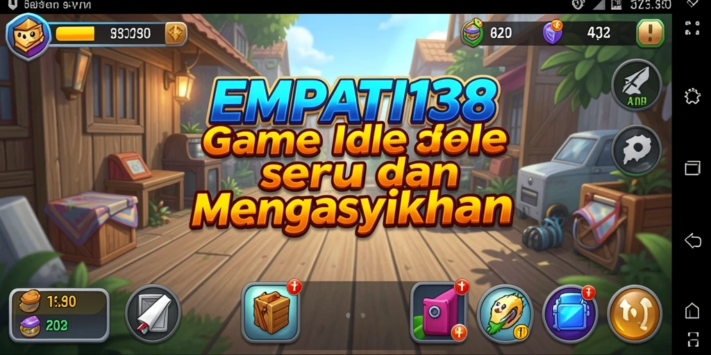 Screenshot gameplay <strong>EMPATI138</strong> menampilkan karakter yang berkembang secara otomatis dalam game Idle.