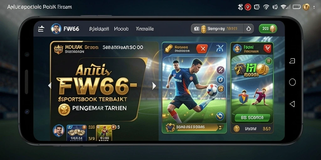 Screenshot gameplay FW66 menampilkan berbagai pilihan taruhan olahraga yang menarik.