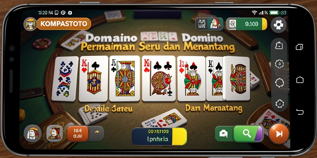 Tampilan permainan Domino seru di KOMPASTOTO.