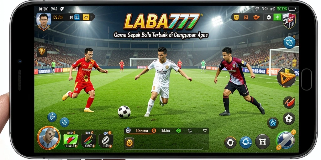 Screenshot <strong>LABA777</strong> menampilkan aksi seru gameplay sepak bola.