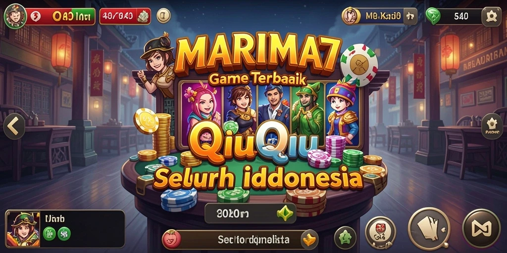 Tampilan gameplay seru dari game QiuQiu MARIMA77.