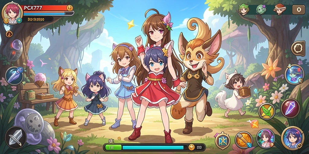 Screenshot menunjukkan karakter Anime beraksi dalam pertarungan seru.