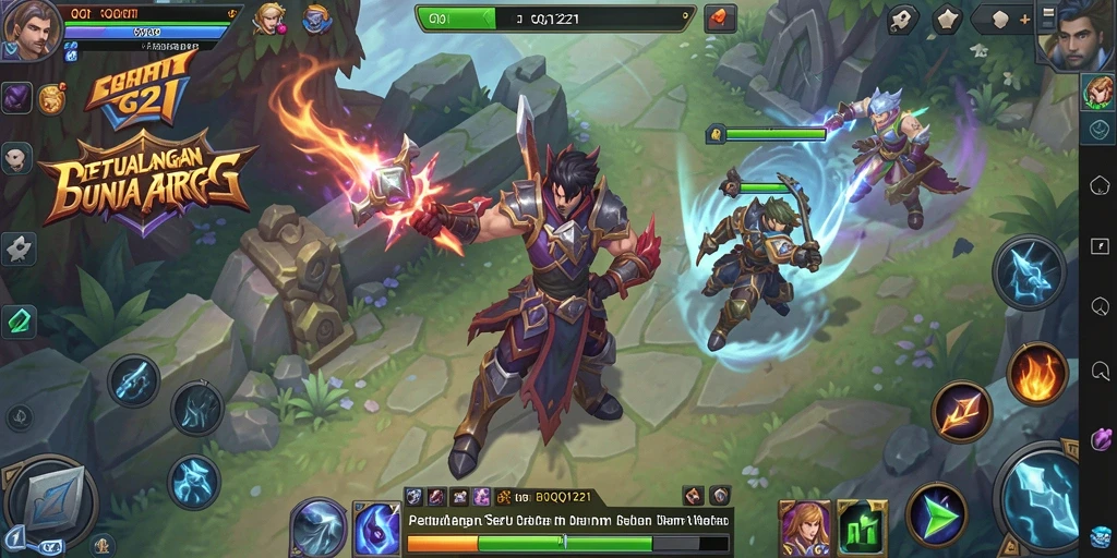 Tampilan gameplay QQ1221 yang mendebarkan dan penuh warna.