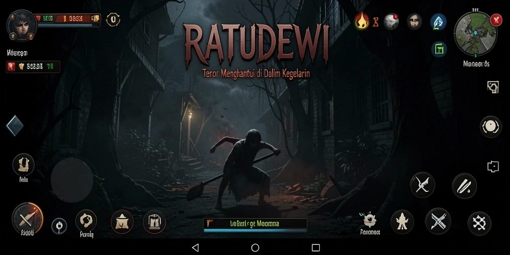Screenshot gameplay <strong>RATUDEWI</strong> yang menyeramkan dan menegangkan.