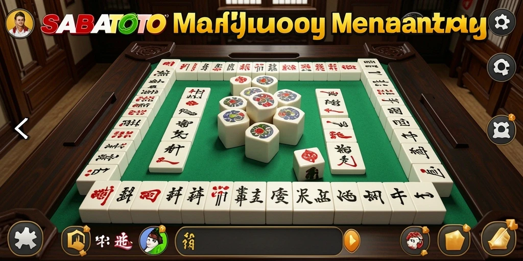 Tampilan gameplay SABATOTO yang seru dengan grafis Mahjong yang menarik.