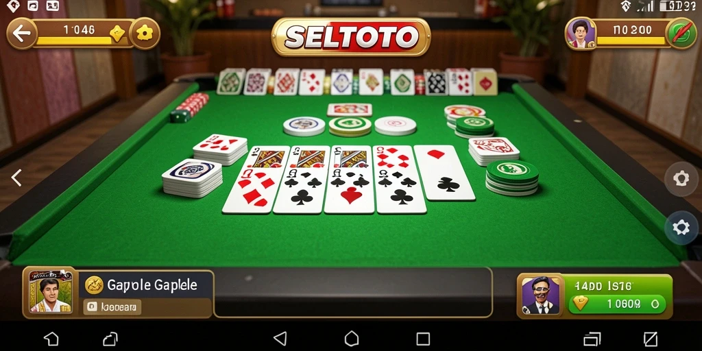 Tampilan gameplay seru di SELTOTO yang menggugah semangat bermain Gaple.