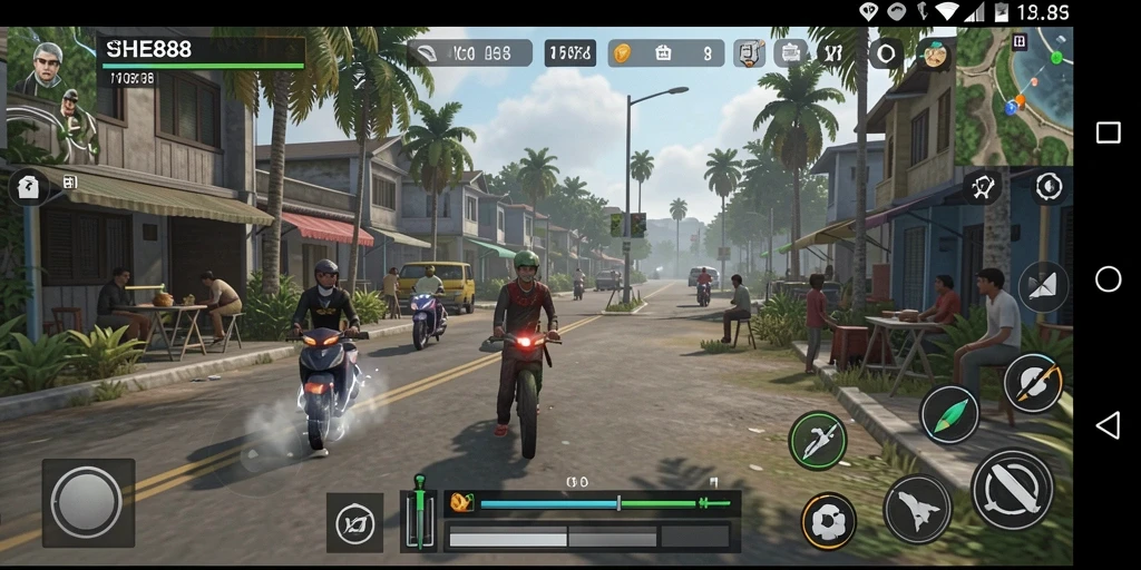 Tangkapan layar utama SHE888 menampilkan gameplay Simulation yang dinamis dan menarik.