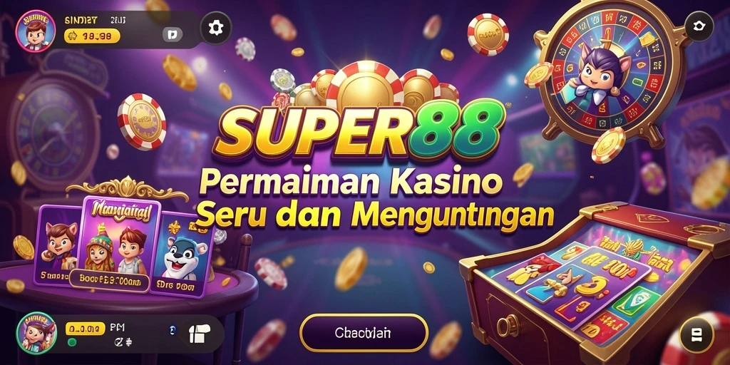 Tampilan gameplay SUPER88 yang menyenangkan dan penuh aksi.