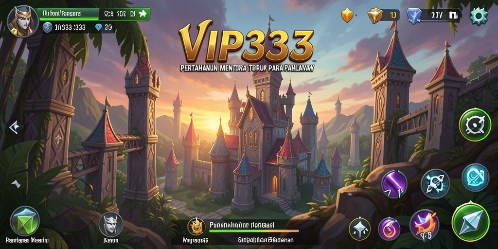 Menampilkan aksi menegangkan dalam gameplay Tower Defense yang seru.