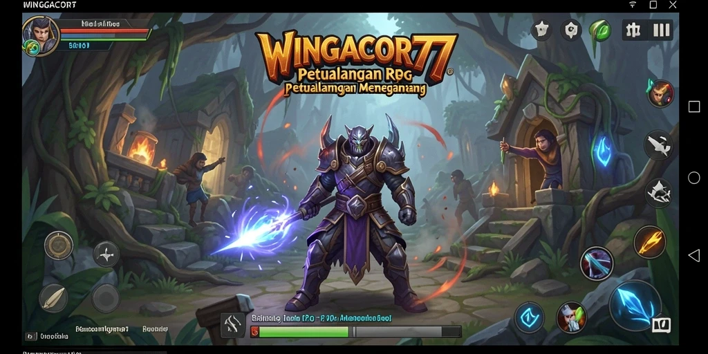 Screenshot gameplay menampilkan pertarungan epik dalam WINGACOR77.