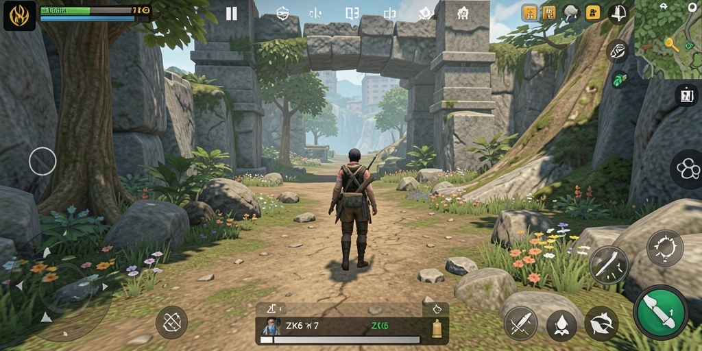 Tampilan gameplay ZK6 dengan elemen simulasi yang menarik.